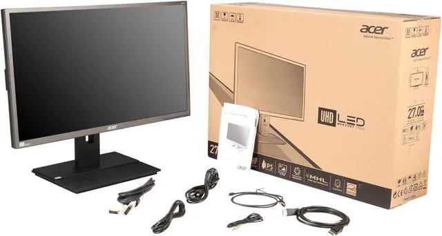Alt view image 9 of 9 - Acer B276HK YMJDPPRZ Black 27" 3840 x 2160(4K) 6ms 3840Widescreen LED Backlight LCD Monitor IPS 300 cd/m2 ACM 100,000,000:1 (1000:1)