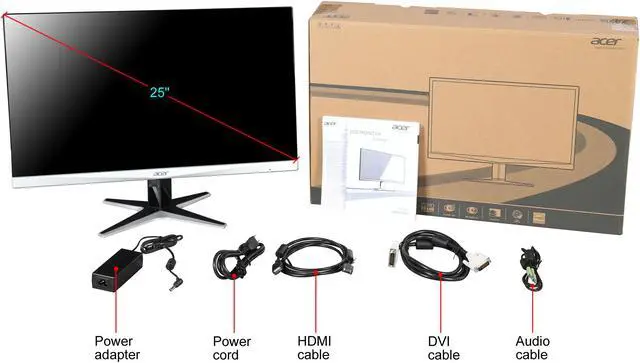 Alt view image 7 of 7 - Acer G7 Series G257HU smidpx 25" WQHD 2560 x 1440 2K 4ms (GTG) DVI HDMI DisplayPort Built-in Speakers LED Backlight IPS Monitor