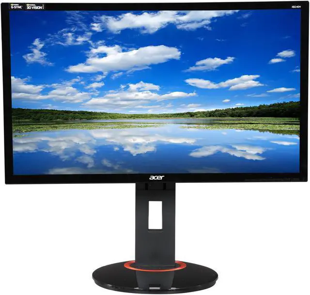 Alt view image 2 of 10 - Acer XB240H ABPR Black 24" 1ms Widescreen LED Backlight G-Sync LCD Monitor 350 cd/m2 1,000:1