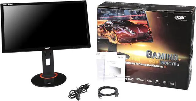 Alt view image 10 of 10 - Acer XB240H ABPR Black 24" 1ms Widescreen LED Backlight G-Sync LCD Monitor 350 cd/m2 1,000:1