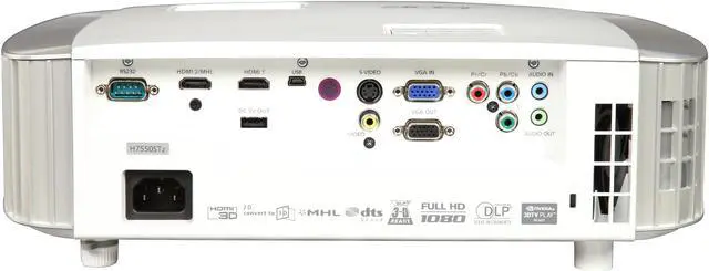 Alt view image 5 of 17 - Acer H7550STz 1920 x 1080 DLP Projector 3,000 ANSI Lumens (Standard), 2,400 ANSI Lumens (ECO)