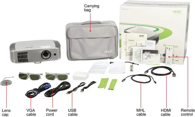 Alt view image 17 of 17 - Acer H7550STz 1920 x 1080 DLP Projector 3,000 ANSI Lumens (Standard), 2,400 ANSI Lumens (ECO)