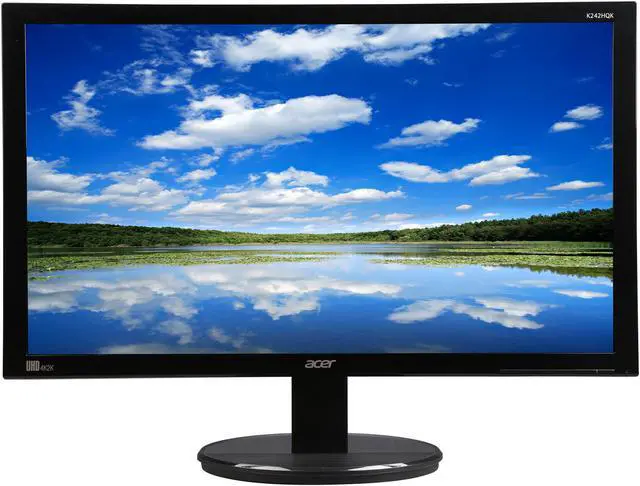 Alt view image 2 of 8 - Acer K242HQKbmjdp Black 23.6" Widescreen LED Backlight LCD Monitor, IPS Panel 300 cd/m2 100,000,000:1 Built-in Speakers