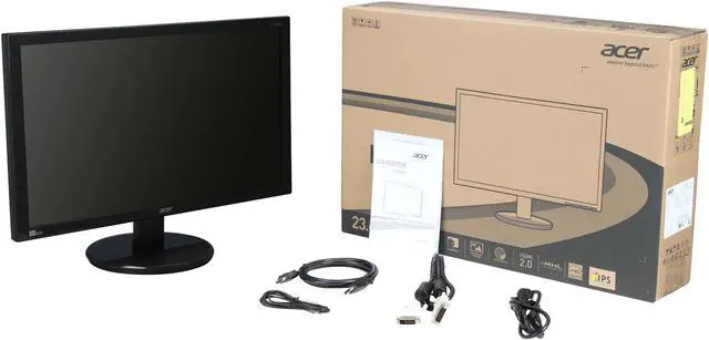 Alt view image 8 of 8 - Acer K242HQKbmjdp Black 23.6" Widescreen LED Backlight LCD Monitor, IPS Panel 300 cd/m2 100,000,000:1 Built-in Speakers