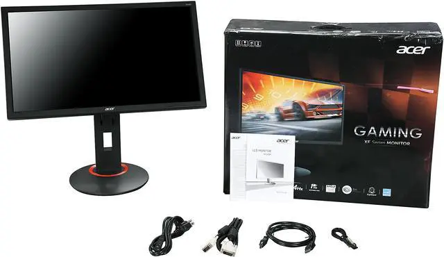 Alt view image 10 of 9 - Acer XF240H 24" TN Free-Sync (AMD Adaptive Sync) Gaming Monitor, 1920 x 1080 Full HD, 144 Hz Refresh Rate, 1ms Response Time, Tilt/Swivel/Height Adjustable, Built-in Speakers
