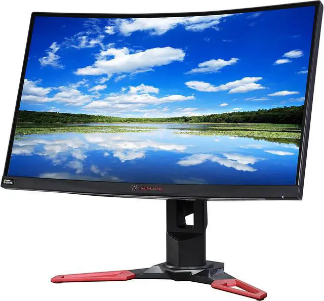 Alt view image 7 of 16 - Acer Predator Z1 (Z271 bmiphz) Black / Red 27" VA 144Hz, 1920 x 1080 16:9, 1800R Curved Gaming Monitor, NVIDIA G-SYNC Technology, Tobii Eye Tracking Technology, VisionCare Technology, 2 x 7W Speakers