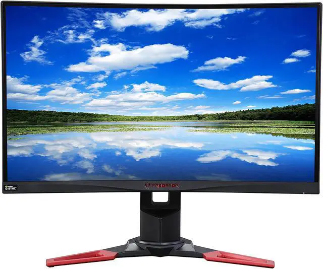 Alt view image 8 of 16 - Acer Predator Z1 (Z271 bmiphz) Black / Red 27" VA 144Hz, 1920 x 1080 16:9, 1800R Curved Gaming Monitor, NVIDIA G-SYNC Technology, Tobii Eye Tracking Technology, VisionCare Technology, 2 x 7W Speakers