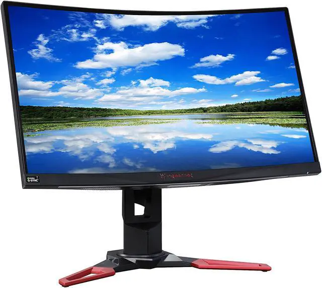 Alt view image 9 of 16 - Acer Predator Z1 (Z271 bmiphz) Black / Red 27" VA 144Hz, 1920 x 1080 16:9, 1800R Curved Gaming Monitor, NVIDIA G-SYNC Technology, Tobii Eye Tracking Technology, VisionCare Technology, 2 x 7W Speakers