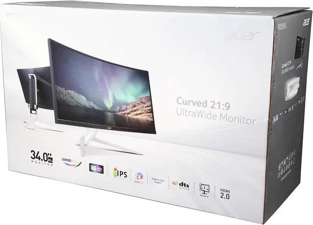 Alt view image 13 of 13 - Acer XR342CK 34" Ultra-Wide UHD IPS Adaptive Sync Gaming Monitor,3440 x 1440 Tilt/Swivel/Height Adjustable, Built-in Speakers