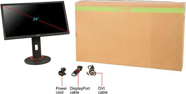 Alt view image 10 of 10 - Acer 24" 144 Hz TN FHD LCD Twisted Nematic Film Monitor Display 1 ms DVI, HDMI, DisplayPort XF240H bmjdpr UM.FX0AA.001
