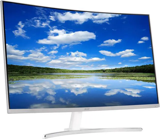 Alt view image 3 of 5 - Acer ED Series ED322Q Silver 31.5" VA 4ms (GTG) Curved Widescreen LED/LCD Monitor 1920 x 1080 FHD, Dynamic Angles, w/Acer Flicker Less Technology, Visual Comfortable Tech and Built in Speakers