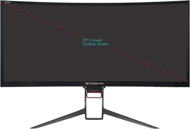 Alt view image 5 of 5 - Acer Predator Z35 Z35P bmiphz 35" Quad HD 3440 x 1440 100Hz 120Hz (OC) HDMI DisplayPort NVIDIA G-SYNC Flicker-Less Technology Built-in Speakers UltraWide Backlit LED Gaming Monitor