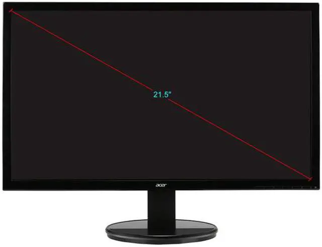 Alt view image 4 of 6 - Acer K222HQL bid 21.5" Full HD 1920 x 1080 60Hz DVI HDMI VGA EcoDisplay Adaptive Contrast Management Backlit LED LCD Monitor