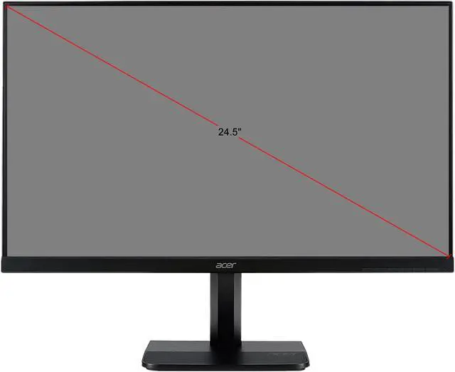 Alt view image 5 of 5 - Acer KA251Q Abmidix 25" (Actual size 24.5") Full HD 1920 x 1080 60Hz DVI HDMI VGA Flicker-less Bluelight Shield Built-in Speakers Frameless LED Backlit LCD Monitor