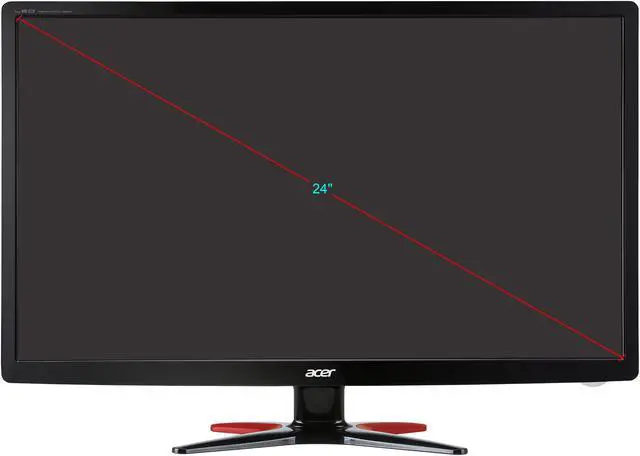 Alt view image 6 of 6 - Acer GF246 bmipx 24" Full HD 1920 x 1080 75Hz 1ms HDMI VGA DisplayPort AMD FreeSync Built-in Speakers FlickerLess Blue Light Filter LED Backlit Gaming Monitor