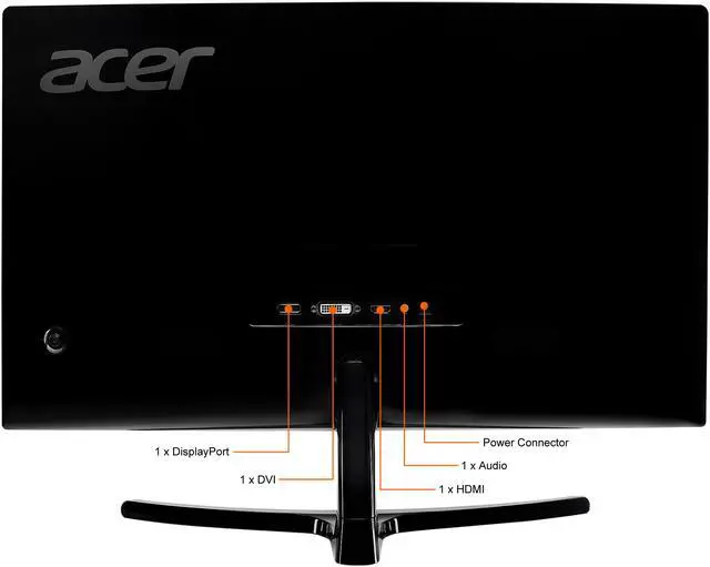 Alt view image 8 of 10 - Acer ED242QR Abidpx 24" Full HD 1920 x 1080 144Hz DVI HDMI DisplayPort AMD FreeSync Technology Widescreen Backlit LED Curved Gaming Monitor