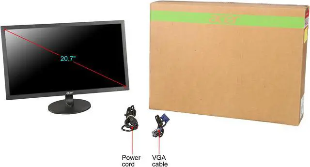 Alt view image 9 of 8 - Acer Certified EB210HQ bd Black 20.7"	5ms Widescreen LCD/LED Monitor UM.LE0AA.002 200 cd/m2 100,000,000:1