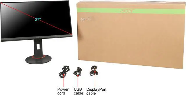 Alt view image 10 of 10 - Acer Certified XF270H Bbmiiprzx Black 27" 1ms HDMI UM.HX0AA.B01 300 cd/m2 1,000:1