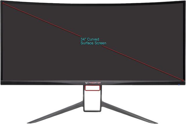 Alt view image 7 of 7 - Acer Predator X34 Pbmiphzx 34" 3440 x 1440 UltraWide QHD 100HZ NVIDIA G-SYNC ZeroFrame Design Tilt Swivel Height Adjustable IPS Cuved Ultra-wide Gaming Monitor