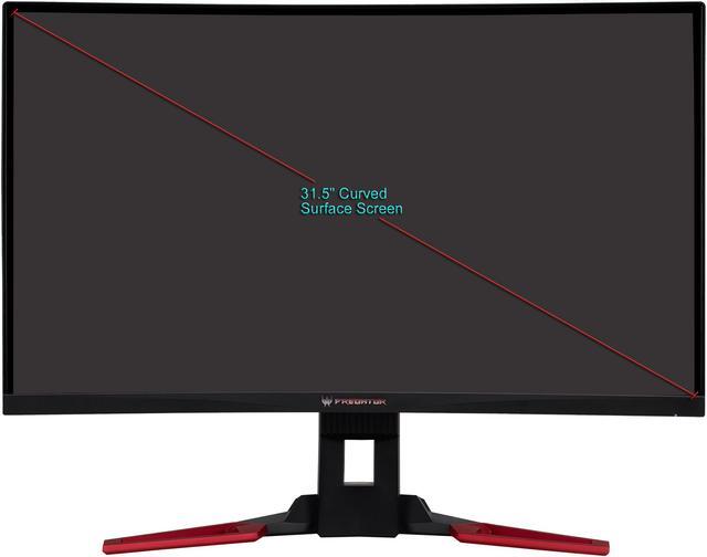 Alt view image 8 of 8 - Acer Predator Z1 Z321QU bmiphzx 32" WQHD 2560 x 1440 2K Resolution 165Hz HDMI DisplayPort NVIDIA G-Sync Technology USB 3.0 Hub Built-in Speakers LED Backlit LCD Curved Gaming Monitor