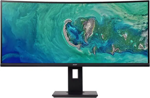 Alt view image 2 of 7 - Acer ED347CKR bmidphzx 34" UW-QHD 3440 x 1440 100Hz HDMI, DisplayPort, DVI AMD FreeSync Built-in Speakers USB Hub UltraWide LED Backlit Curved Gaming Monitor
