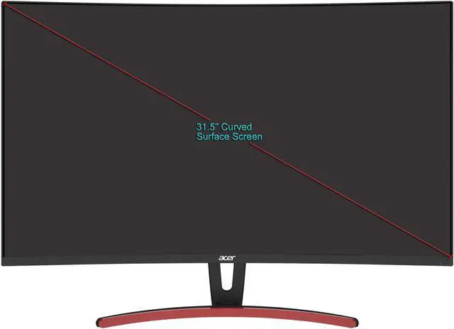 Alt view image 7 of 7 - Acer Gaming Series ED323QUR Abidpx 32" (Actual size 31.5") 2560 x 1440 2K Resolution 144Hz DisplayPort HDMI DVI AMD FreeSync LED Backlit Curved Gaming Monitor