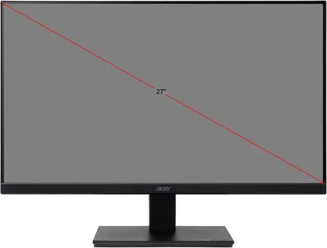 Alt view image 8 of 8 - Acer V277U bmiipx 27" Quad HD 2560 x 1440 2K 75Hz 2xHDMI DisplayPort AMD FreeSync Built-in Speakers Backlit LED IPS Gaming Monitor