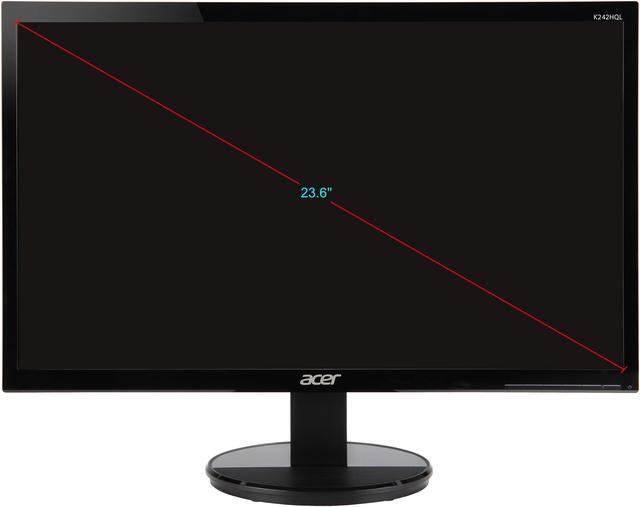 Alt view image 8 of 8 - Acer 23.6" 60 Hz VA FHD LED Backlit Widescreen LCD Monitor 5 ms D-Sub, DVI, HDMI K242HQL bid UM.UX2AA.001