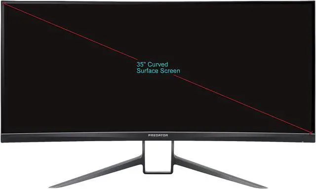 Alt view image 12 of 12 - Acer Predator X35 bmiphzx 35" 3440 x 1440 WQHD 200Hz HDMI DisplayPort USB Hub HDR1000 NVIDIA G-SYNC Quantum Dot WideScreen Curved Gaming Monitor