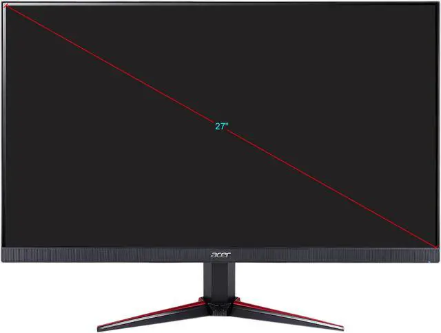 Alt view image 8 of 8 - Acer Nitro VG270 Pbiip 27" Full HD 1920 x 1080 1ms (VRB) 144Hz 2xHDMI DisplayPort AMD FreeSync Backlit LED IPS Gaming Monitor