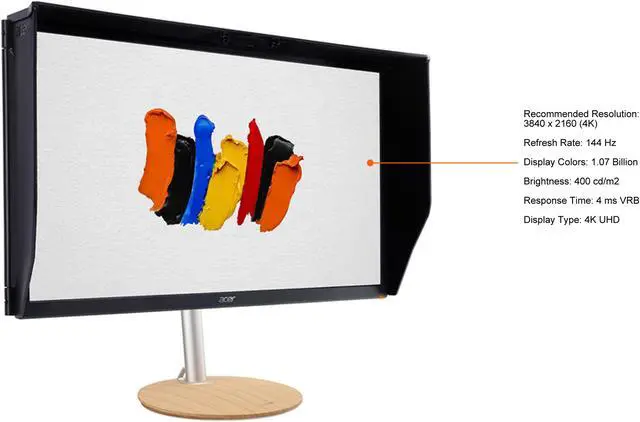 Alt view image 5 of 8 - ConceptD CP3271K P 27" 4K UHD LED LCD Monitor - 16:9 - Black