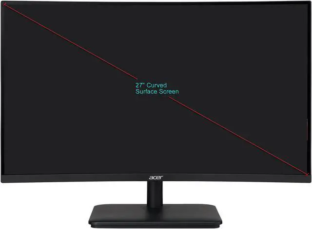 Alt view image 5 of 6 - Acer ED270R 27" Black 1920 x 1080 Widescreen 16:9 165Hz Refresh Rate AMD FreeSync Premium Technology, 2x HDMI, DisplayPort Curved LED Gaming Monitor