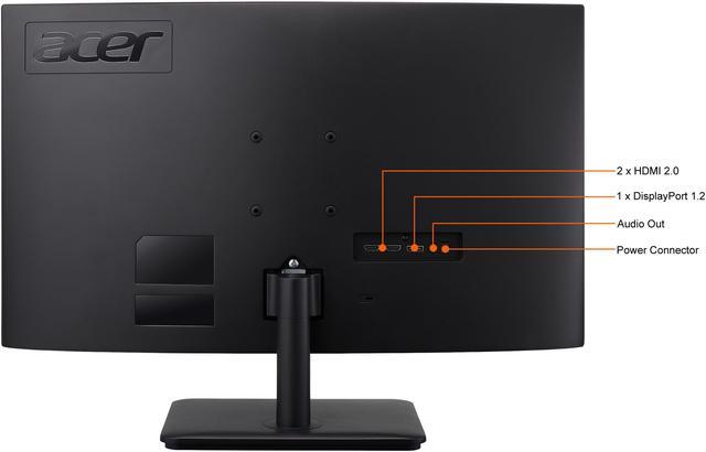 Alt view image 8 of 8 - Acer 27" 165 Hz VA QHD Gaming Monitor FreeSync (AMD Adaptive Sync) 72% NTSC HDMI, DisplayPort, Audio ED0 ED270U Pbmiipx