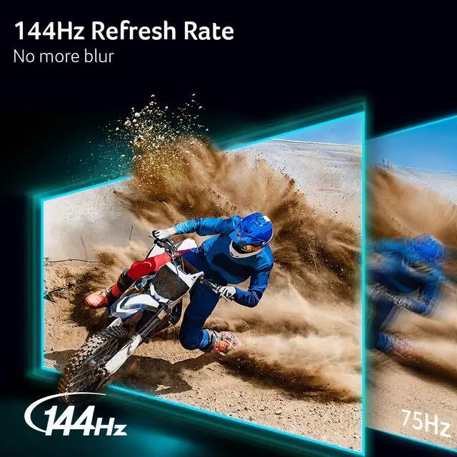 Alt view image 6 of 13 - Acer 32” 144Hz 4K Gaming Monitor 1ms AMD FreeSync Premium UHD (3840x2160) DCI-P3 90% Delta E<1 VESA HDR400 HDMI 2.1 HDMI 2.1x2, DisplayPort, USB, Speaker Nitro XV322QK VBMIIPHZX