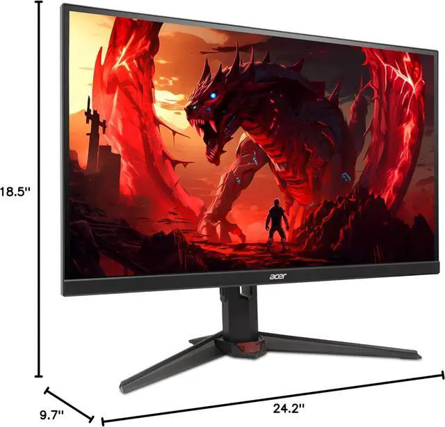 Alt view image 13 of 13 - Acer Nitro XV270U Z1bmiiprx 27" WQHD (2560 x 1440) IPS Monitor with AMD FreeSync Premium Technology, Up to 270Hz Refresh Rate, Up to 0.5ms, sRGB 99%, (2 x HDMI 2.0 Ports & 1 x Display Port 1.4)