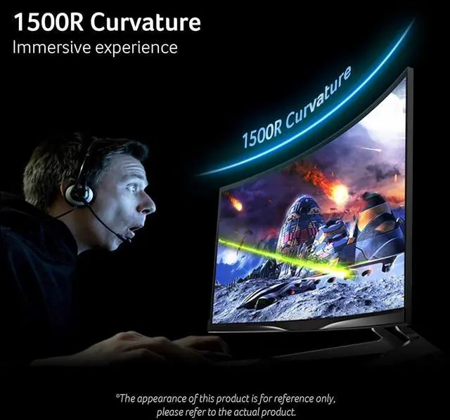 Alt view image 11 of 14 - Acer Nitro 27" 280Hz Curved Full HD with AMD FreeSync Premium Technology 1ms with both Display Port and HDMI Port Gaming Monitor ED270 Zbmiipx