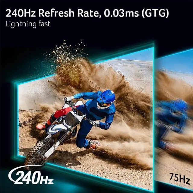 Alt view image 9 of 12 - Acer Predator X27U X1bmiiphx 27" WQHD (2560 x 1440) Widescreen OLED Gaming Monitor with AMD FreeSync Premium pro, 240Hz Refresh Rate, 0.03ms Response Time, 1000nits @ HDR 3%, DCI-P3 99%, Delta E<2, (1 x Display Port 1.4, 2 x HDMI 2.1 Ports)