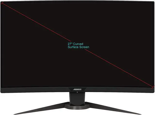 Alt view image 8 of 8 - AORUS CV27F 27" Frameless Curved 1500R Gaming Monitor, Full HD 1080p, 90% DCI-P3 Color Accurate VA Panel, 1ms 165Hz, HDR, FreeSync Premium Pro, VESA, Zero Bright Dot Policy