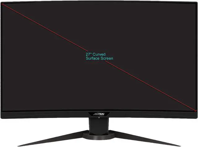 Alt view image 8 of 8 - AORUS CV27Q 27" Frameless Height Adjustable Curved 1500R Gaming Monitor, Quad HD 1440p, 90% DCI-P3 Color Accurate VA Panel, 1ms 165 Hz, HDR, FreeSync Premium Pro, VESA, Zero Bright Dot Policy