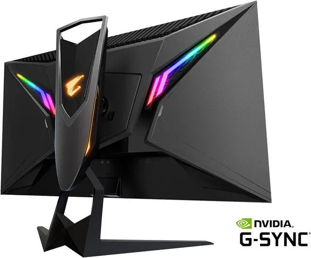 Alt view image 6 of 8 - AORUS FI27Q-P 27" 165Hz 1440P QHD HBR3 G-SYNC Compatible IPS Gaming Monitor, Built-in ANC, 2k Display, 1 ms Response Time, HDR, 95% DCI-P3, 1x Display Port 1.4, 2x HDMI 2.0, 2x USB 3.0