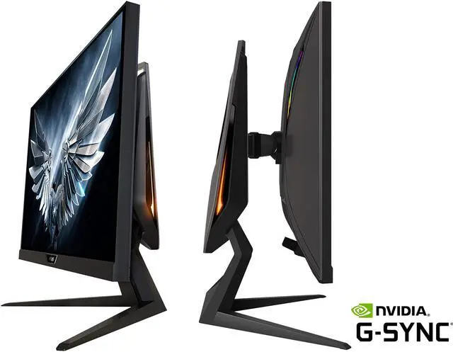 Alt view image 5 of 8 - AORUS FI27Q-P 27" 165Hz 1440P QHD HBR3 G-SYNC Compatible IPS Gaming Monitor, Built-in ANC, 2k Display, 1 ms Response Time, HDR, 95% DCI-P3, 1x Display Port 1.4, 2x HDMI 2.0, 2x USB 3.0