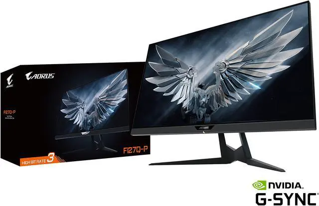 Alt view image 8 of 8 - AORUS FI27Q-P 27" 165Hz 1440P QHD HBR3 G-SYNC Compatible IPS Gaming Monitor, Built-in ANC, 2k Display, 1 ms Response Time, HDR, 95% DCI-P3, 1x Display Port 1.4, 2x HDMI 2.0, 2x USB 3.0