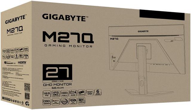Alt view image 8 of 12 - GIGABYTE - M27Q (2023) - 27" IPS Gaming Monitor - QHD 2560x1440 - 165Hz/OC 170Hz - 1ms MPRT - AMD FreeSync Premium - Type C KVM - HDMI, DP, Type C - Height Adjustable - Black