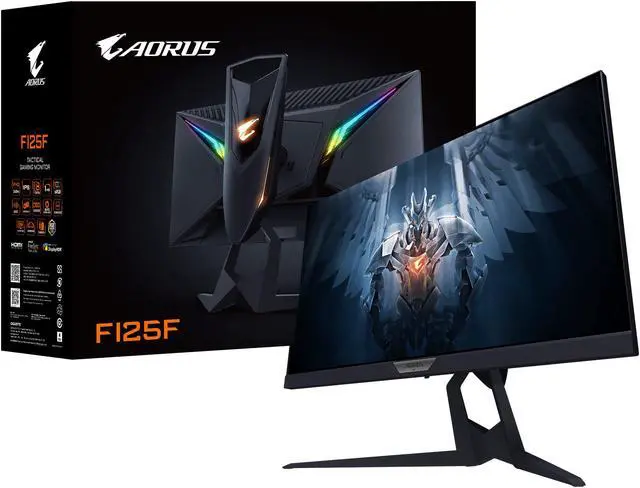 Alt view image 8 of 8 - AORUS FI25F 25" (24.5" Viewable) 240Hz 1080P NVIDIA G-Sync Compatible Gaming Monitor, Exclusive Built-in ANC, 1920 x 1080 Display, 0.4ms Response Time (MPRT), 1x Display Port 1.2, 2x HDMI 2.0, 2x USB 3.0