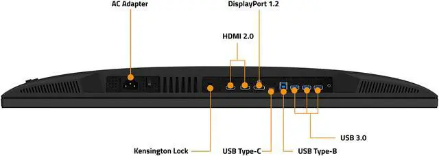 Alt view image 6 of 9 - GIGABYTE 32" 165Hz 1440P SS IPS KVM Gaming Monitor, 0.8ms, FreeSync Premium, QHD 2560 x 1440, 94% DCI-P3, HDR Ready, 1x DisplayPort 1.2, 2x HDMI 2.0, 3x USB 3.0, 1x USB Type-C, M32Q  (170Hz OC)