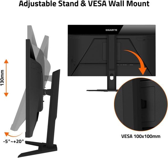 Alt view image 5 of 6 - GIGABYTE - M28U - 28" IPS Gaming Monitor - UHD 3840x2160 - 144Hz - 1ms GTG - AMD FreeSync Premium Pro - Type C KVM - HDMI, DP, Type C - Height Adjustable - Black