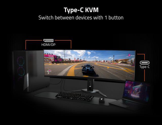 Alt view image 6 of 6 - GIGABYTE - M34WQ - 34" IPS Ultrawide Gaming Monitor - WQHD 3440x1440 - 144Hz - 1ms MPRT - AMD FreeSync Premium - Type C KVM - HDMI, DP, Type C - Height Adjustable - Black