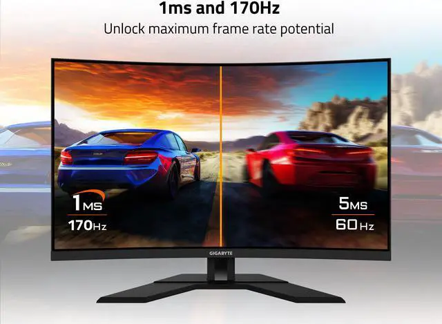 Alt view image 3 of 6 - GIGABYTE - M32QC - 32" VA Curved Gaming Monitor - QHD 2560x1440 - 165Hz/OC 170Hz - 1ms MPRT - AMD FreeSync Premium Pro - Type C KVM - HDMI, DP, Type C - Height Adjustable - Black