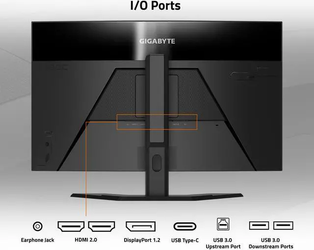 Alt view image 4 of 6 - GIGABYTE - M32QC - 32" VA Curved Gaming Monitor - QHD 2560x1440 - 165Hz/OC 170Hz - 1ms MPRT - AMD FreeSync Premium Pro - Type C KVM - HDMI, DP, Type C - Height Adjustable - Black