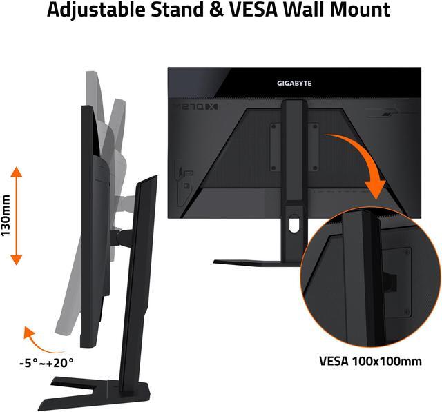 Alt view image 6 of 6 - GIGABYTE - M27Q X - 27" IPS Gaming Monitor - QHD 2560x1440 - 240Hz - 1ms GTG - AMD FreeSync Premium - Type C KVM - HDMI, DP, Type C - Height Adjustable - Black